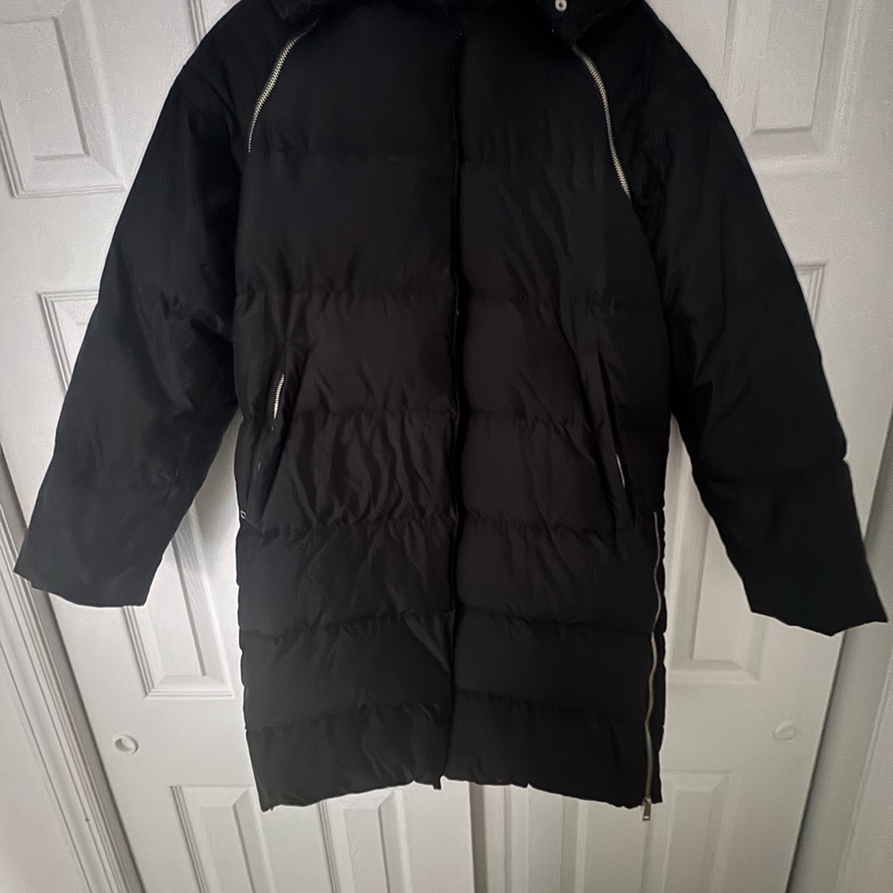 MAJE Black Puffer Coat